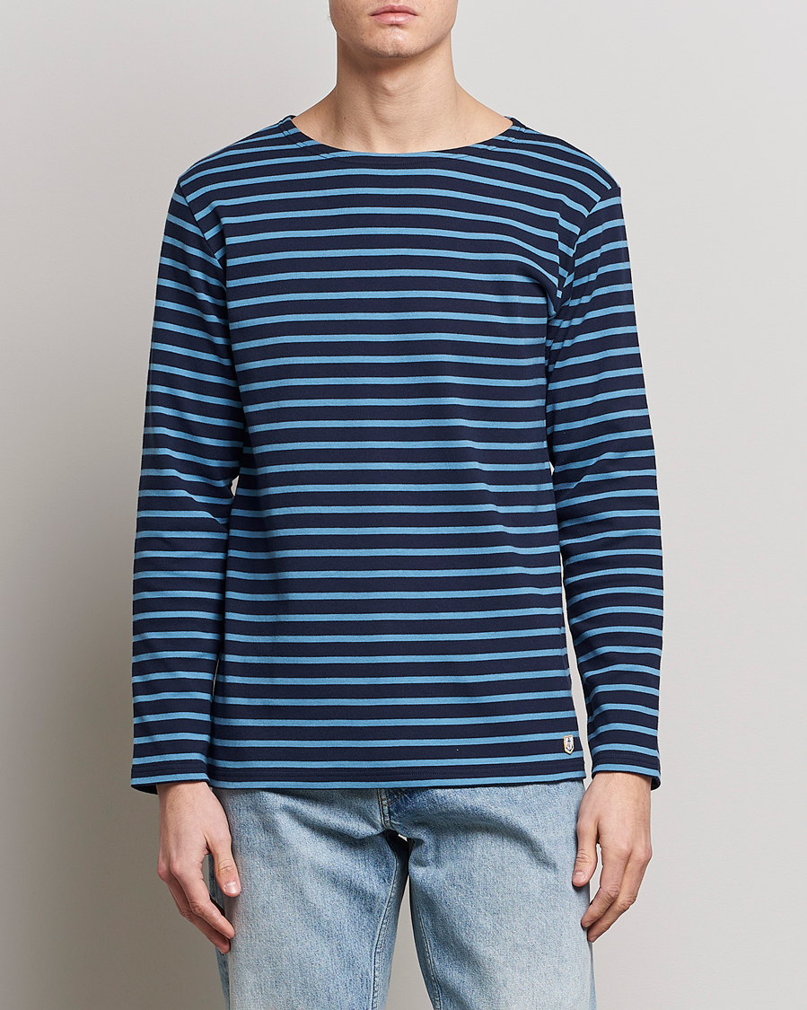 Herren | Langarm T-Shirt | Armor-lux | Houat Héritage Stripe Longsleeve T-shirt Marine Deep/St Lo