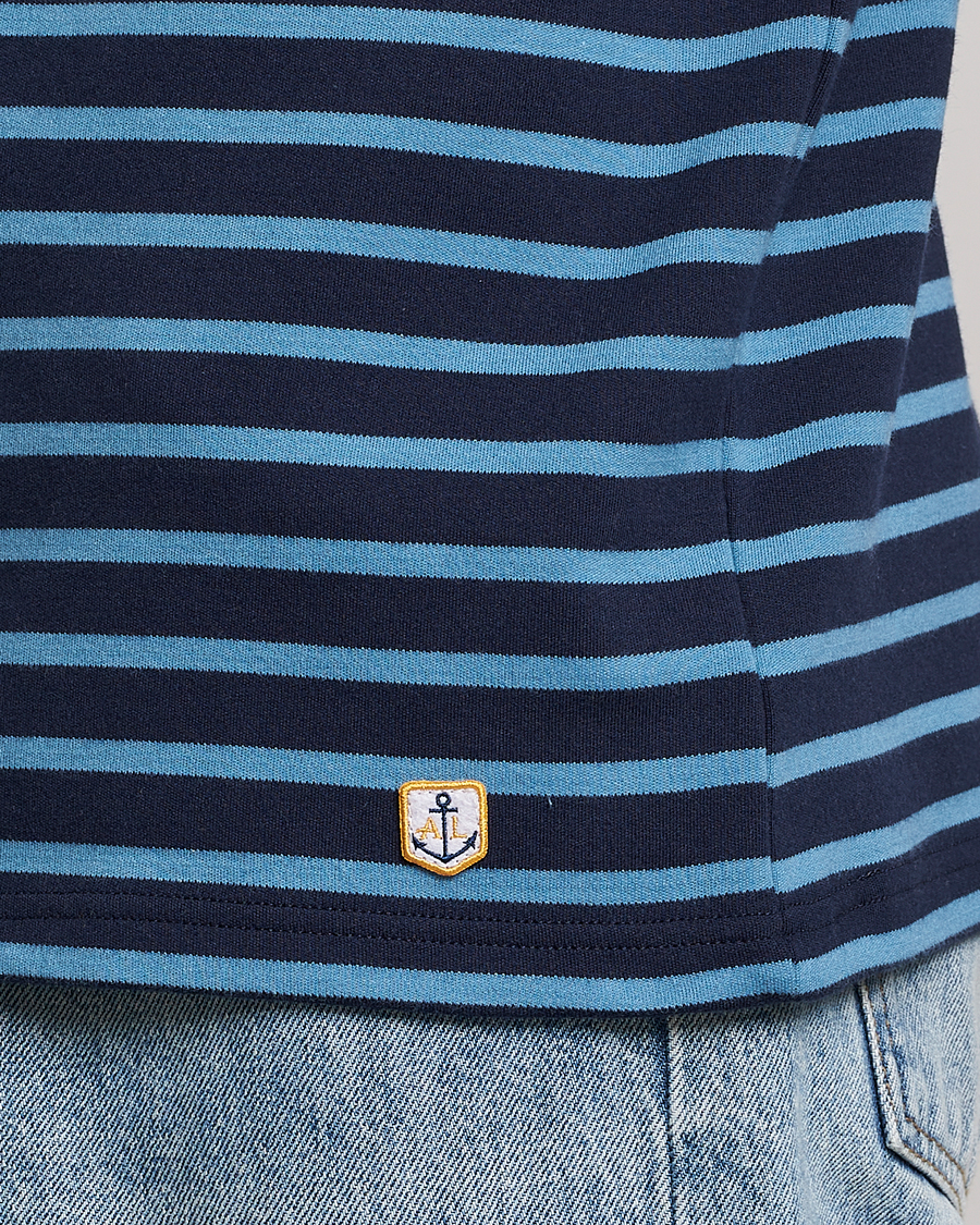 Herren | T-Shirts | Armor-lux | Houat Héritage Stripe Longsleeve T-shirt Marine Deep/St Lo