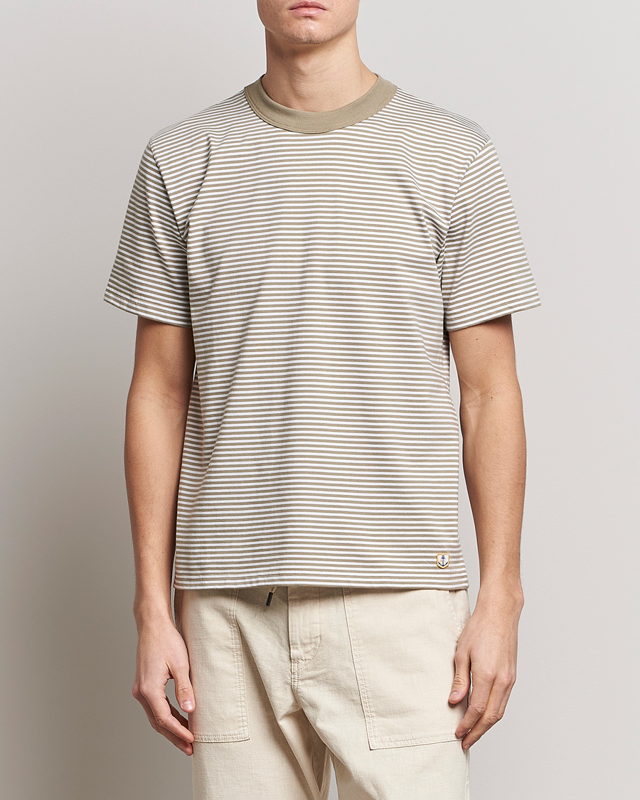 Herren | T-Shirts | Armor-lux | Héritage Stripe T-Shirt Blanc/Argile