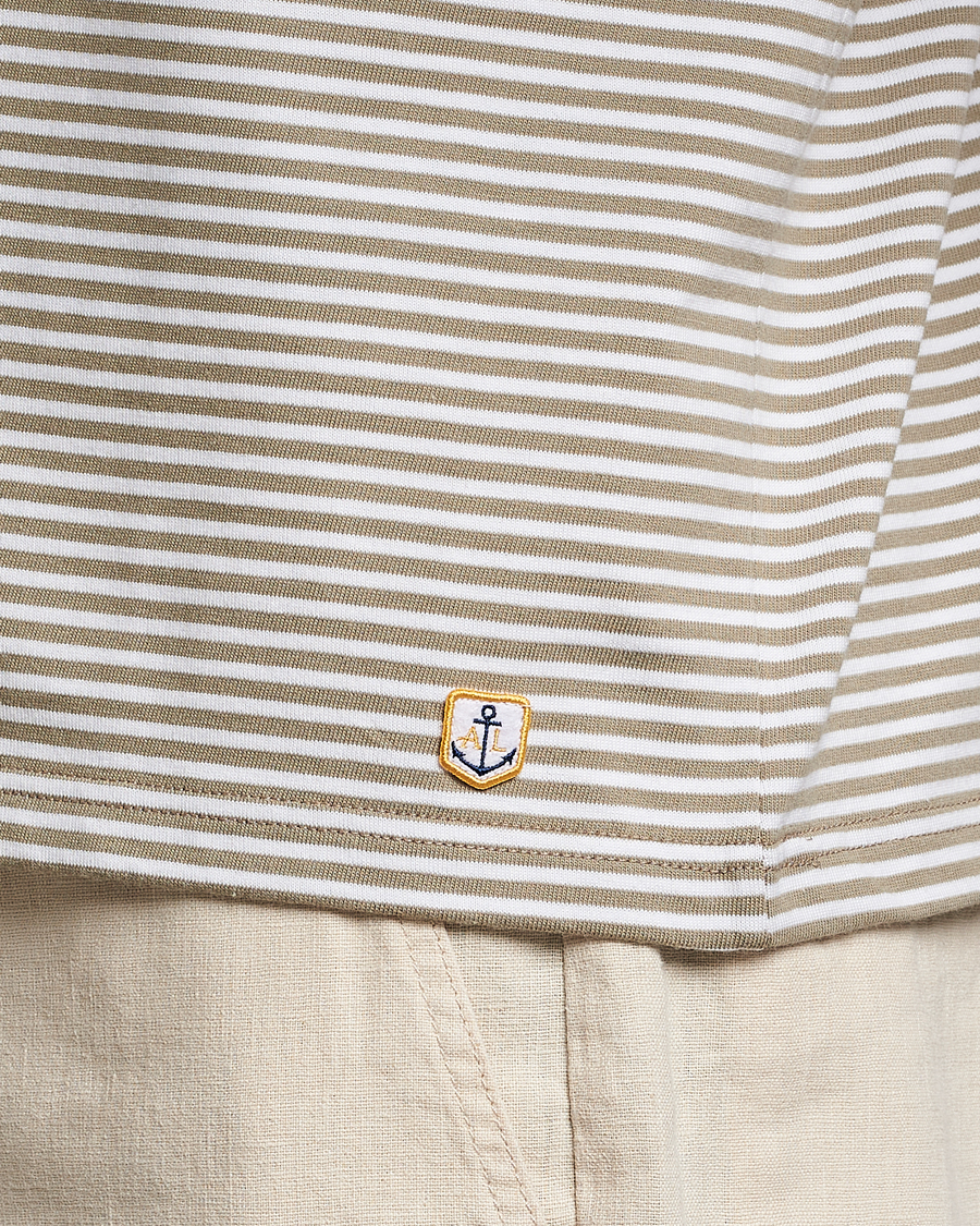 Herren | T-Shirts | Armor-lux | Héritage Stripe T-Shirt Blanc/Argile