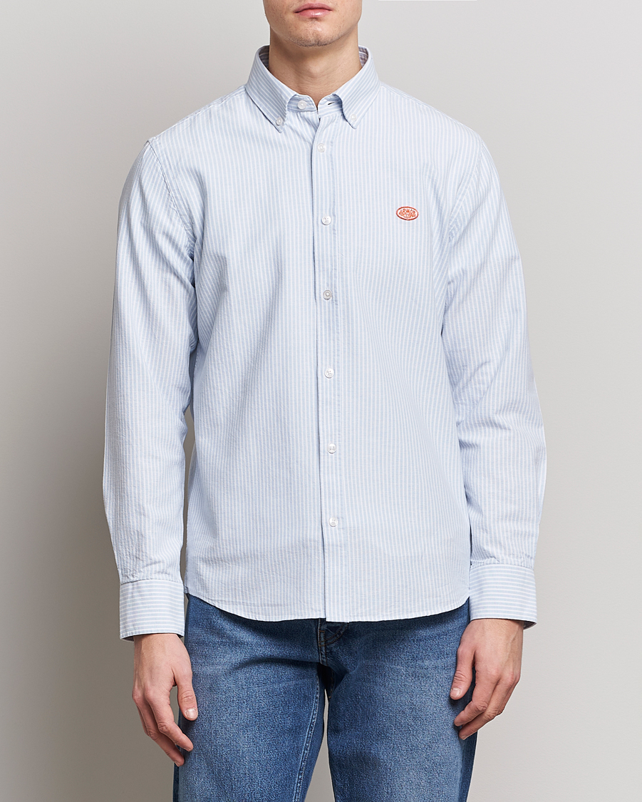 Herren | Hemden | Armor-lux | Chemise Oxford Shirt Blue/Milk