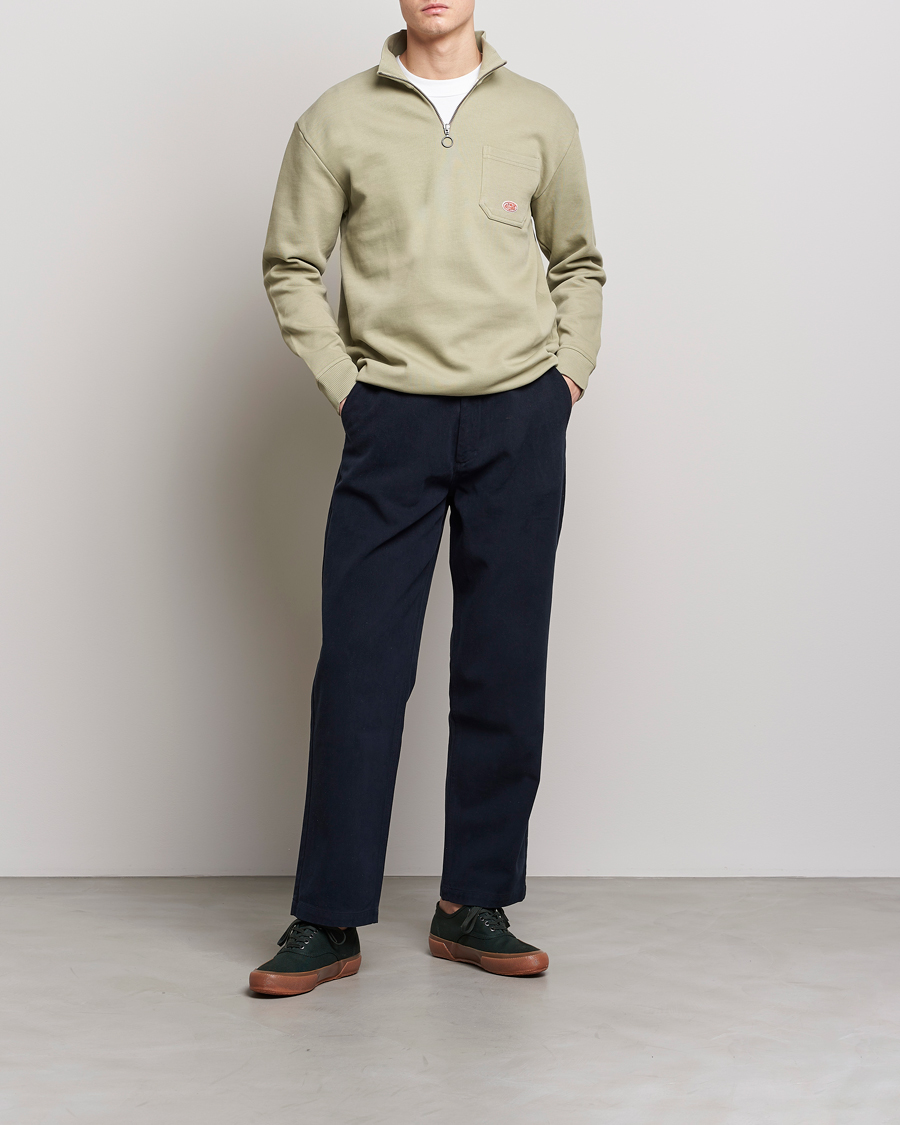 Herren | Pullover | Armor-lux | Camionneur Cotton Half Zip Sweater Argile