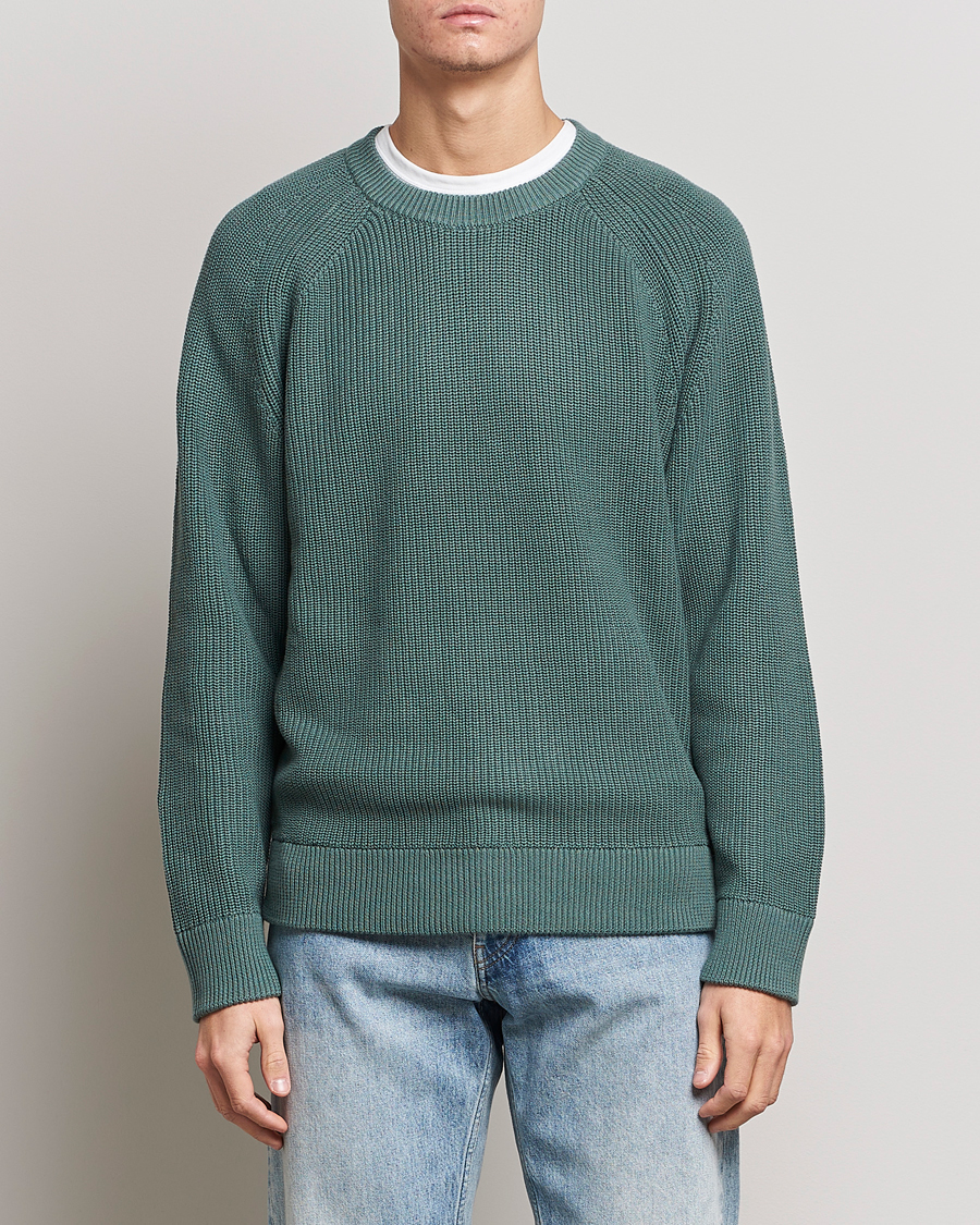 Herren |  | NN07 | Jacobo Cotton Knitted Sweater Forest Mint