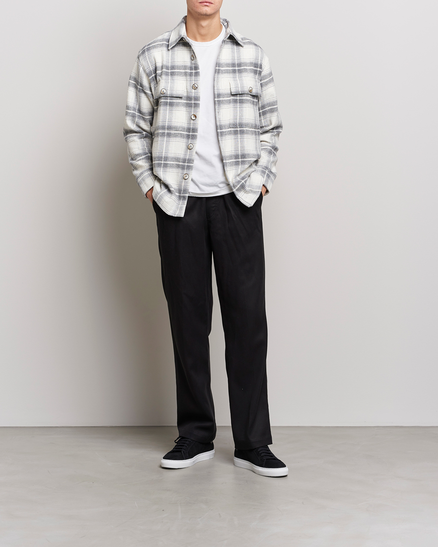 Herren | Hemden | NN07 | Soren Cotton Checked Overhisrt Grey/White