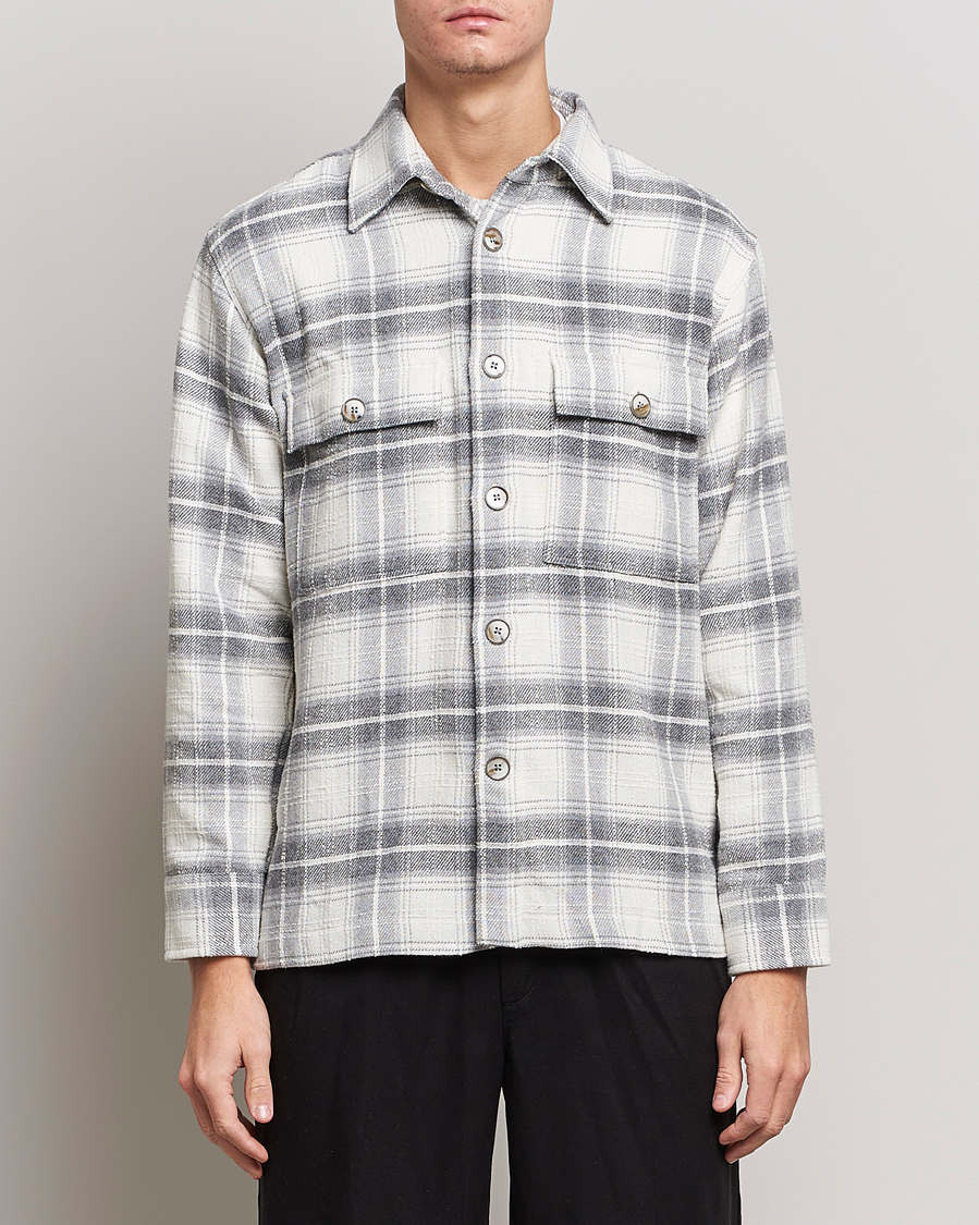 Herren | Hemden | NN07 | Soren Cotton Checked Overhisrt Grey/White