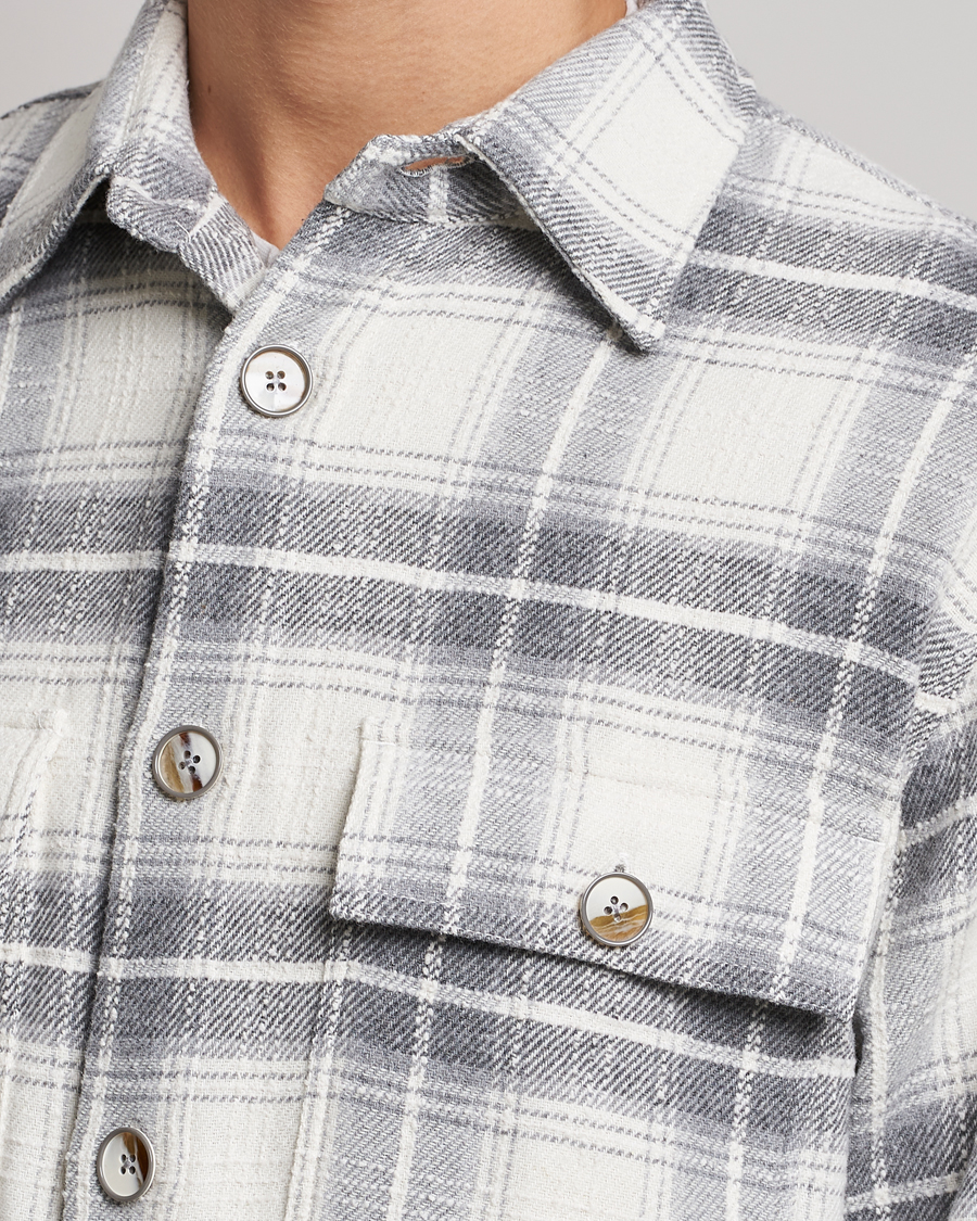 Herren | Hemden | NN07 | Soren Cotton Checked Overhisrt Grey/White