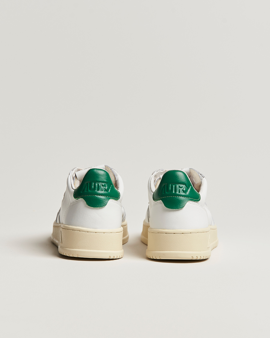 Herren | Sneaker | Autry | Medalist Low Super Soft Goat Leather Sneaker White/Green