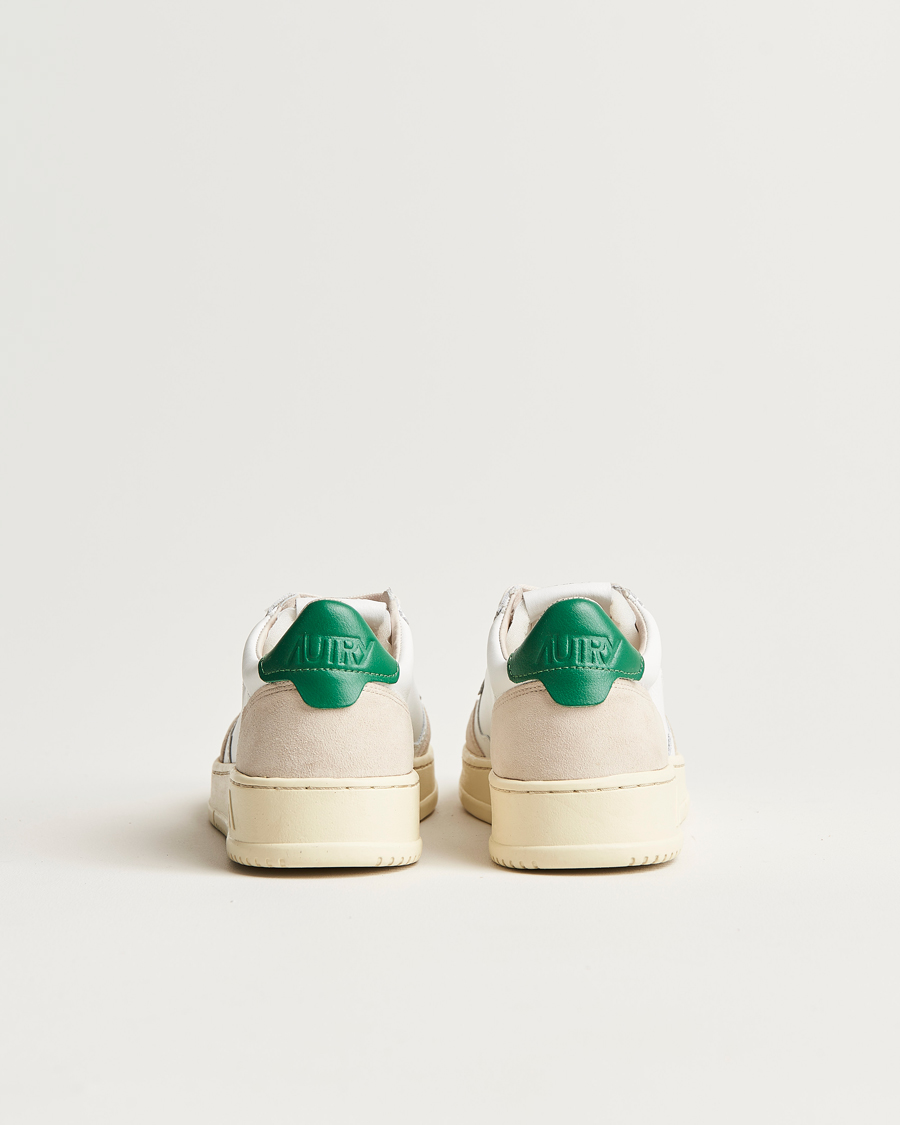 Herren | Autry Medalist Low Leather/Suede Sneaker White/Green | Autry | Medalist Low Leather/Suede Sneaker White/Green