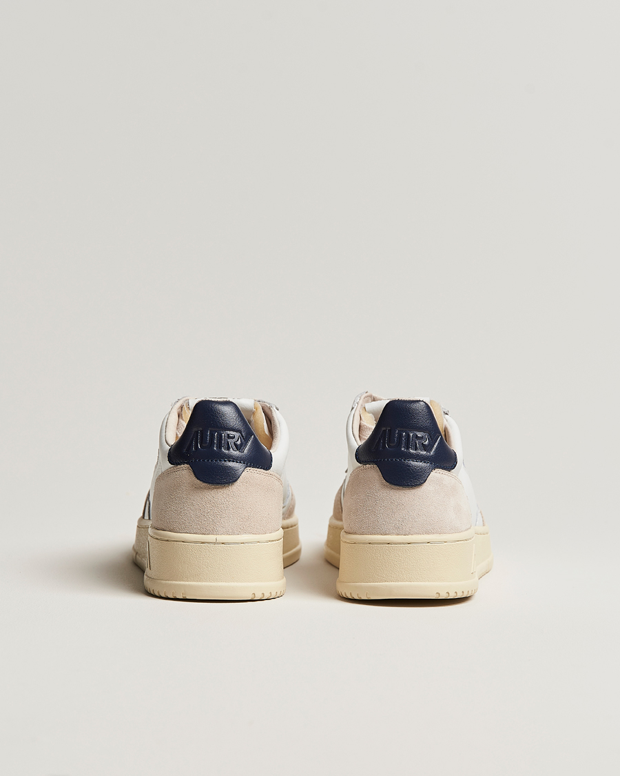 Herren | Sneaker | Autry | Medalist Low Super Soft Goat Leather Sneaker White/Blue