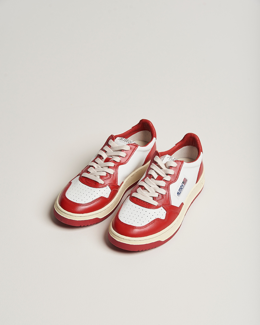 Herren |  | Autry | Medalist Low Bicolor Leather Sneaker Red