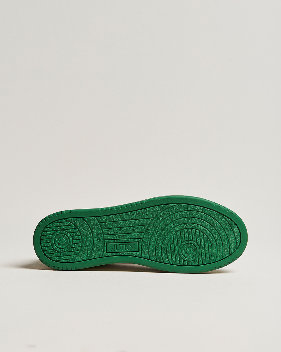 Herren | Autry Medalist Low Bicolor Leather Sneaker White/Green | Autry | Medalist Low Bicolor Leather Sneaker White/Green