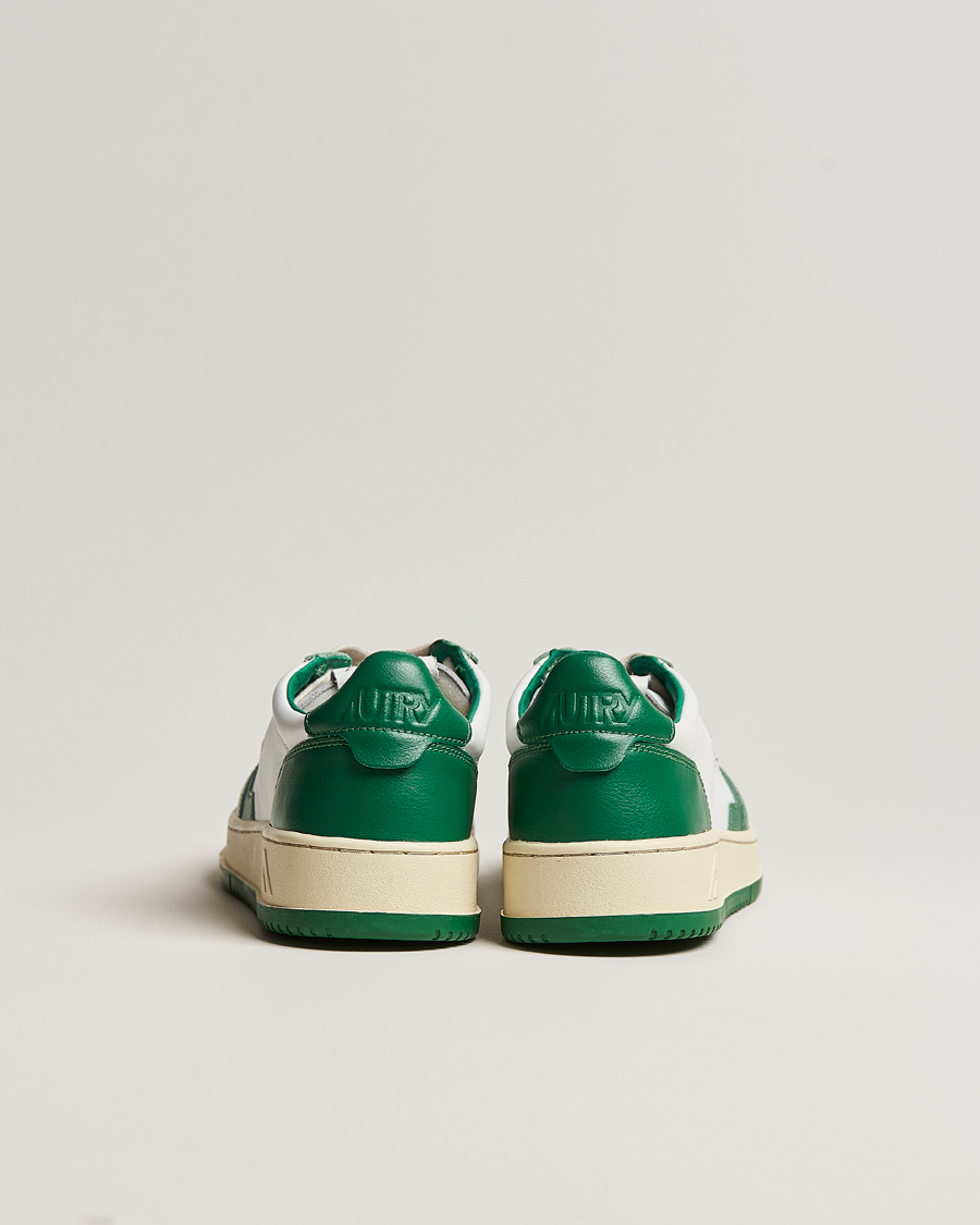 Herren | Autry Medalist Low Bicolor Leather Sneaker White/Green | Autry | Medalist Low Bicolor Leather Sneaker White/Green