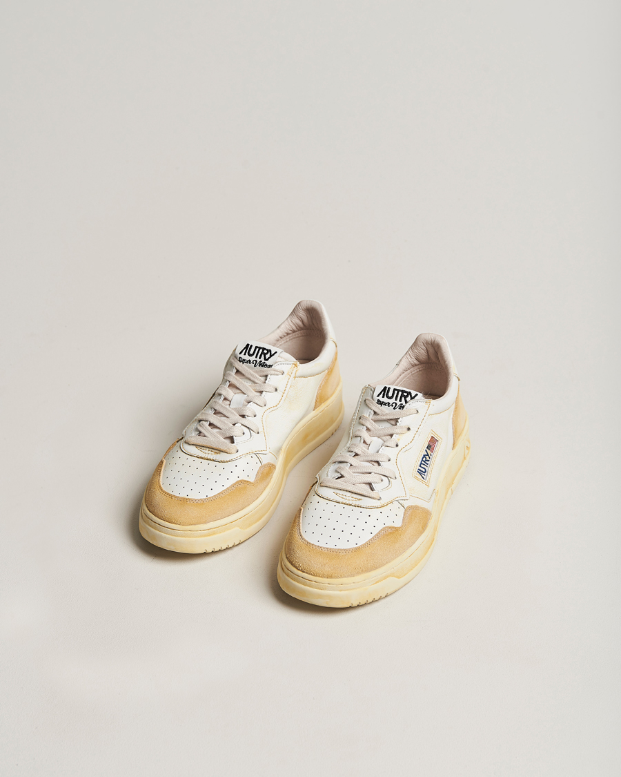 Herren | Autry | Autry | Super Vintage Low Leather/Suede Sneaker Leat White