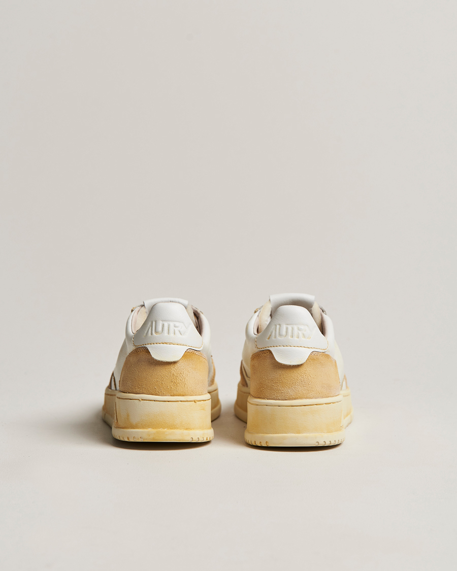 Herren | Autry Super Vintage Low Leather/Suede Sneaker Leat White | Autry | Super Vintage Low Leather/Suede Sneaker Leat White