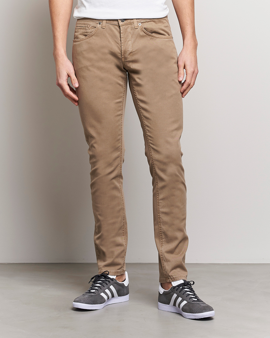 Herren | 5-Pocket-Hosen | Dondup | George Gabardine 5-Pocket Khaki