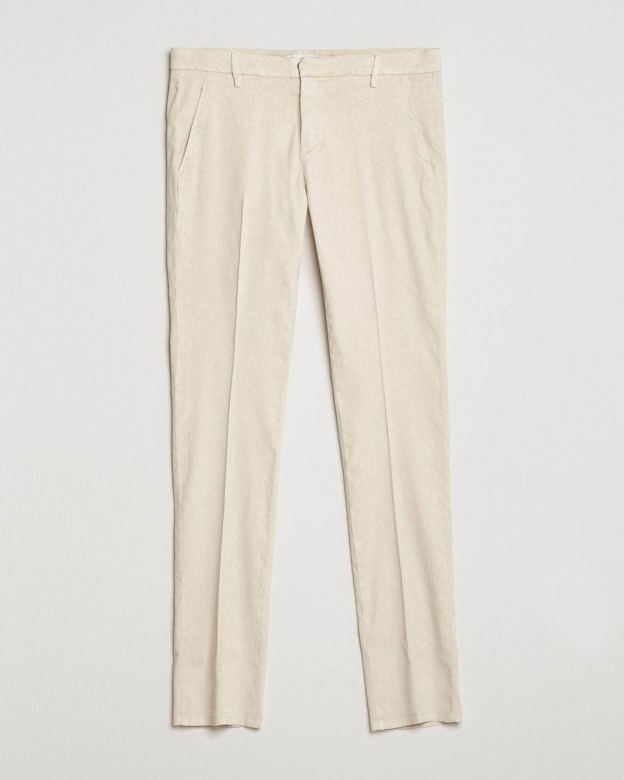 Herren | Hosen | Dondup | Gaubert Linen Stretch Chinos Light Oat