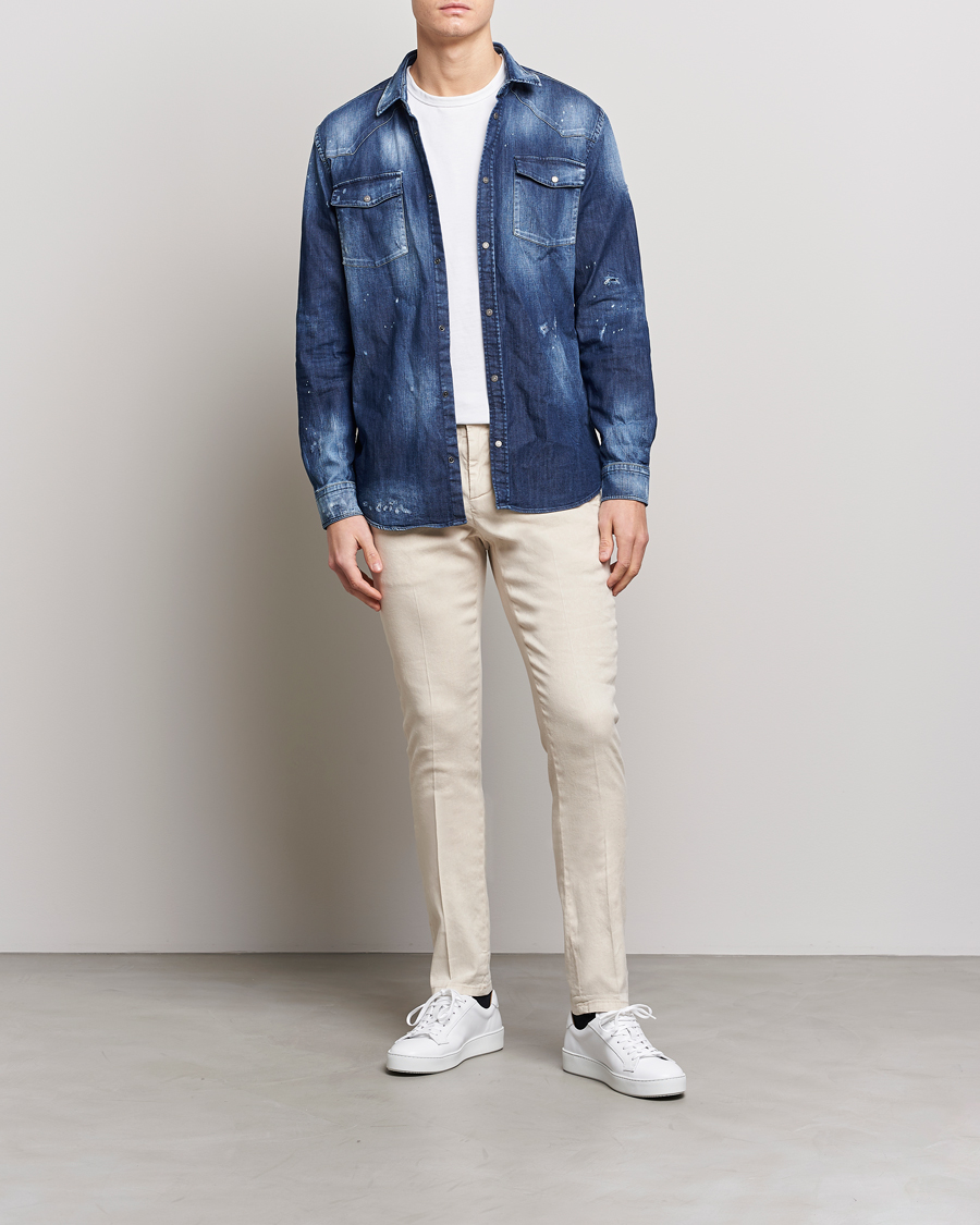 Herren | Hosen | Dondup | Gaubert Linen Stretch Chinos Light Oat