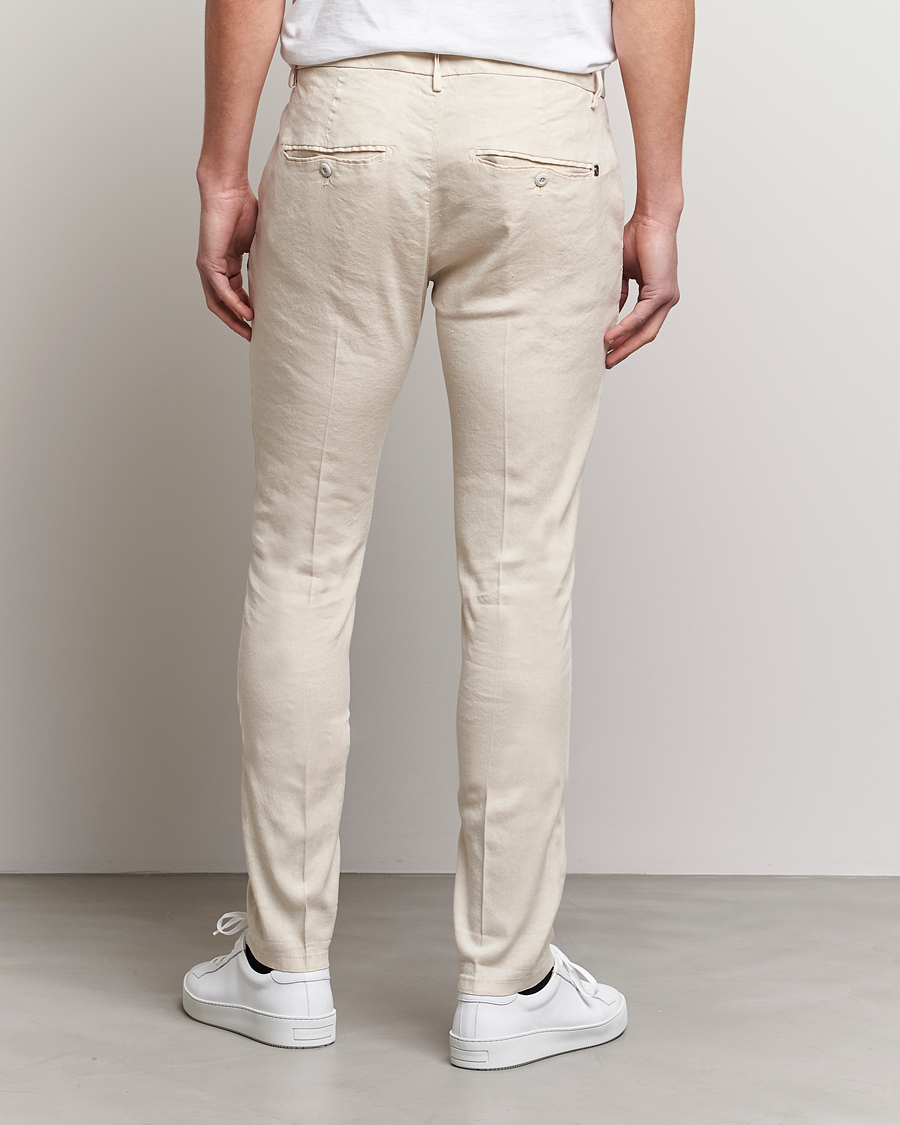 Herren | Hosen | Dondup | Gaubert Linen Stretch Chinos Light Oat