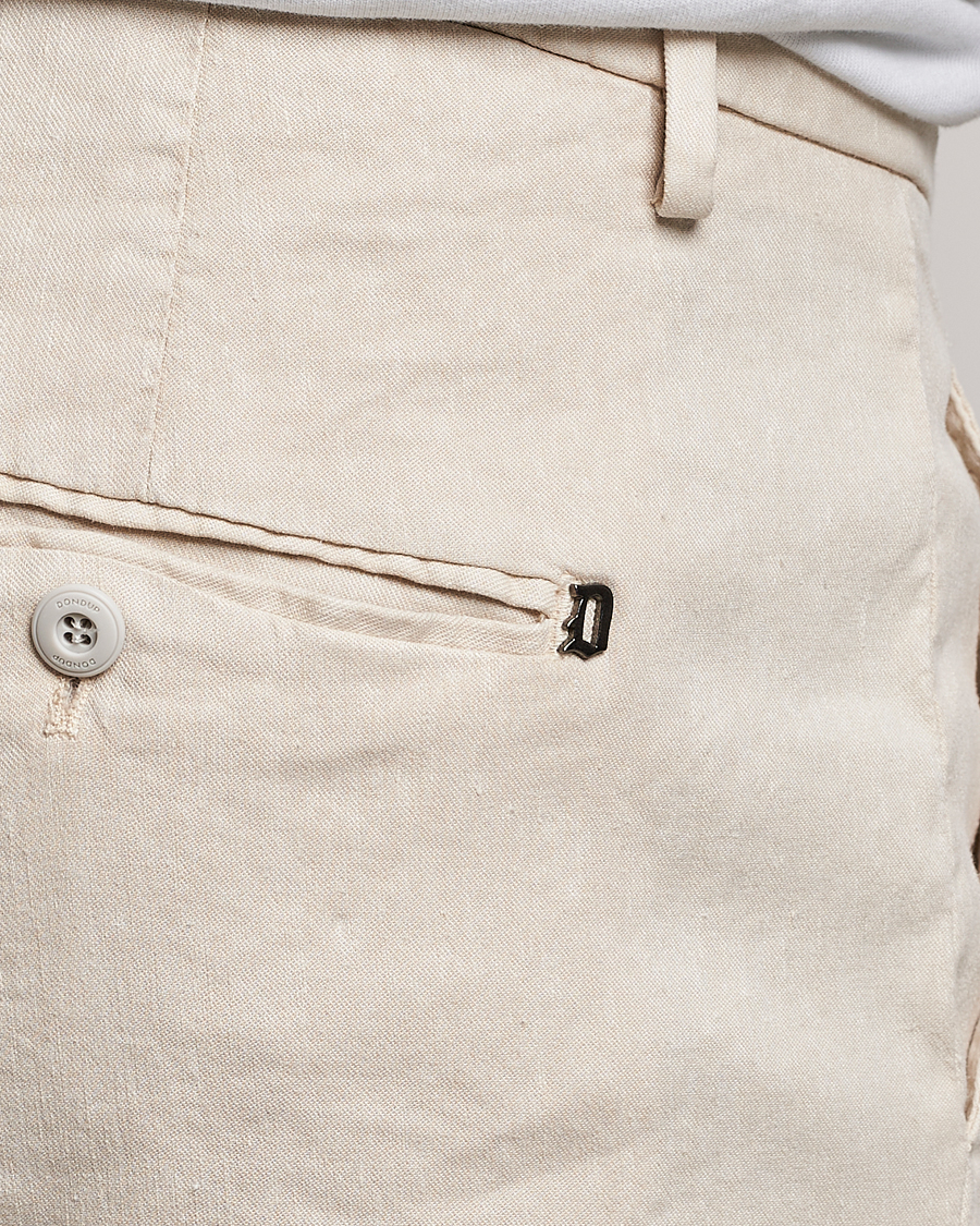 Herren | Hosen | Dondup | Gaubert Linen Stretch Chinos Light Oat