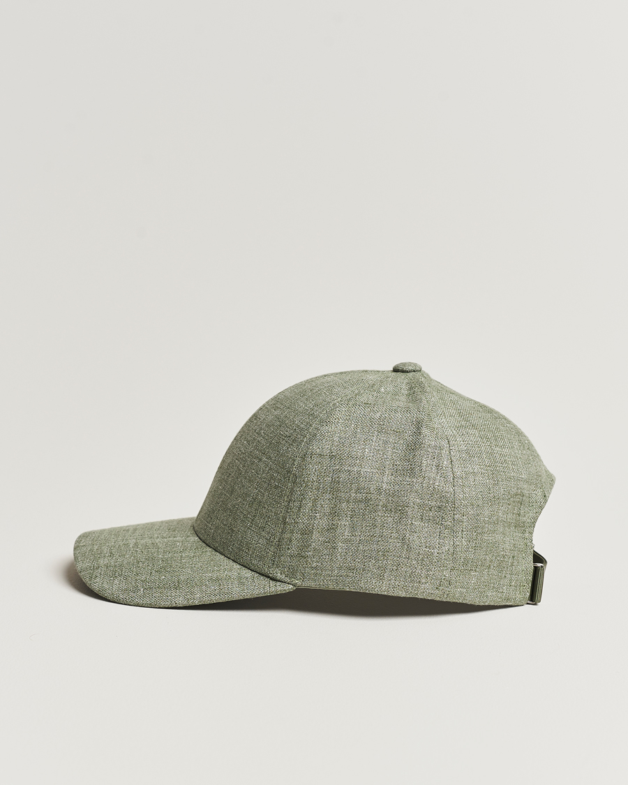 Herren | Contemporary Creators | Varsity Headwear | Linen Baseball Cap Pistachio Green