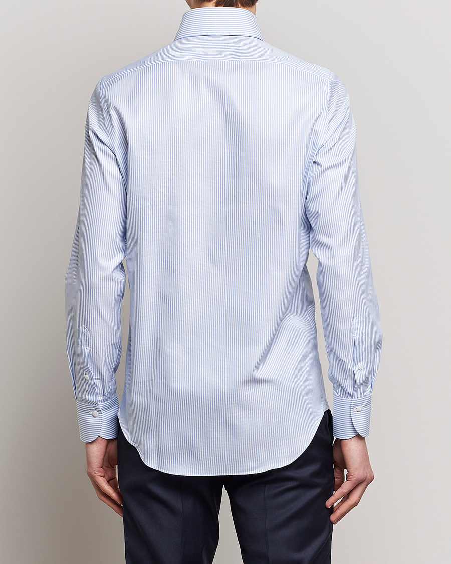 Herren | Hemden | Finamore Napoli | Milano Slim Oxford Button Down Shirt Blue Stripe