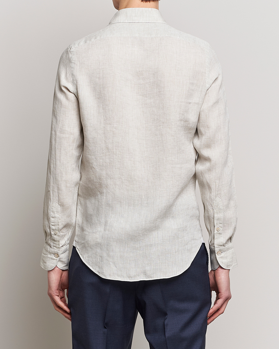 Herren | Hemden | Finamore Napoli | Tokyo Slim Linen Shirt Oat