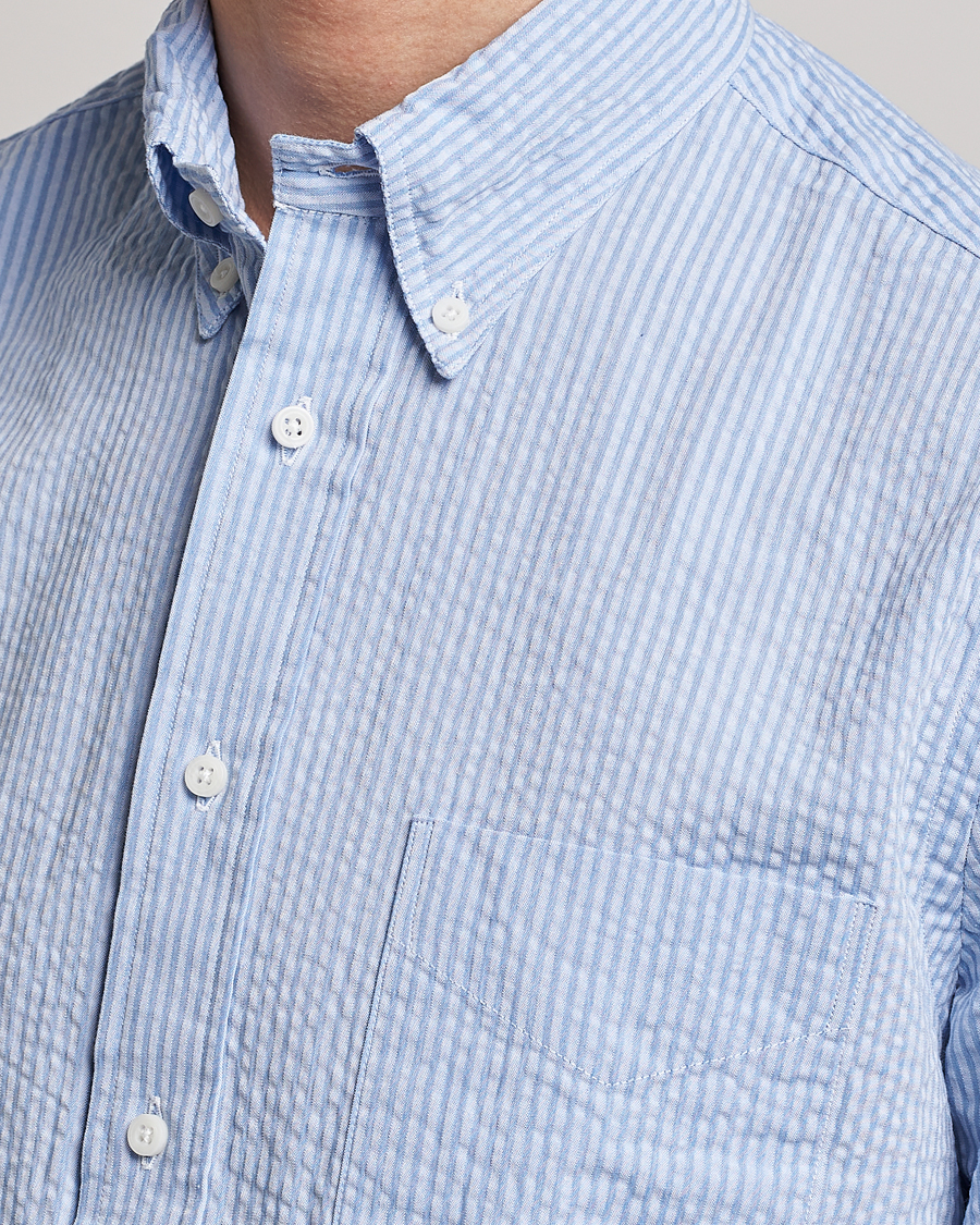 Herren | Hemden | Gitman Vintage | Tonal Seersucker Shirt Light Blue