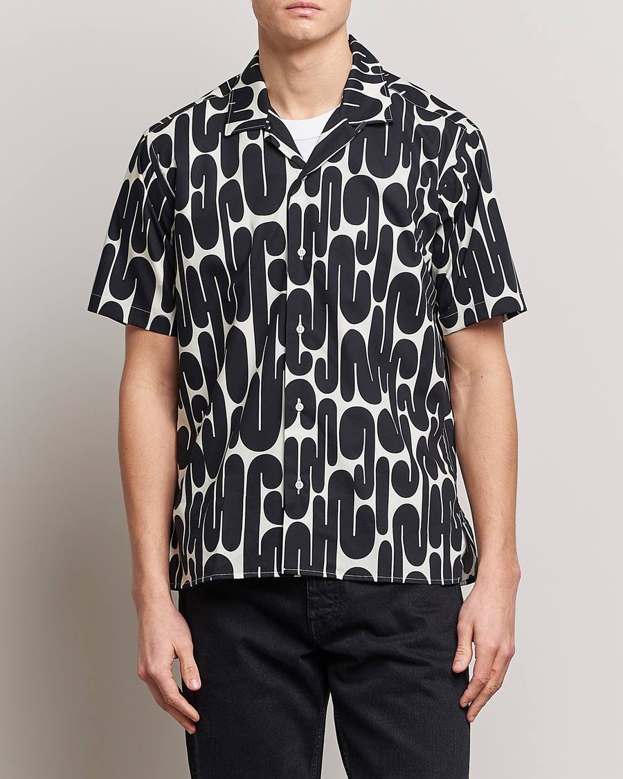 Herren |  | Gitman Vintage | Alexander Girard Camp Shirt Black/White