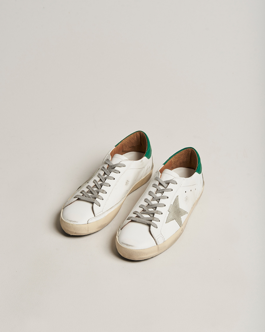 Herren |  | Golden Goose Deluxe Brand | Super-Star Sneakers White/Green