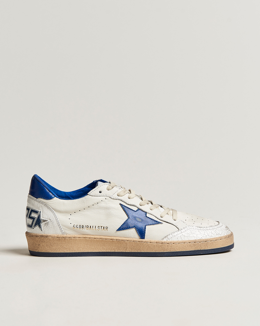 Herren | Golden Goose Deluxe Brand Ball Star Sneakers White/Blue | Golden Goose | Deluxe Brand Ball Star Sneakers White/Blue