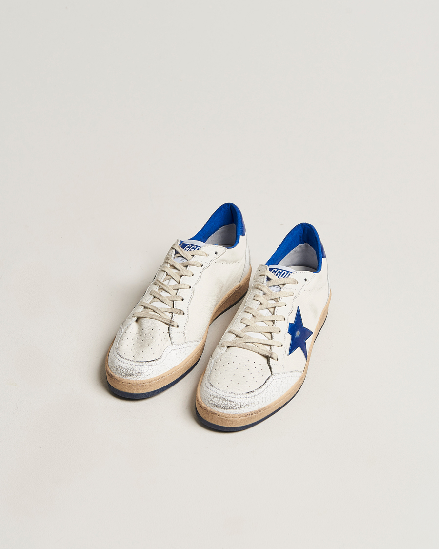 Herren | Golden Goose Deluxe Brand Ball Star Sneakers White/Blue | Golden Goose | Deluxe Brand Ball Star Sneakers White/Blue