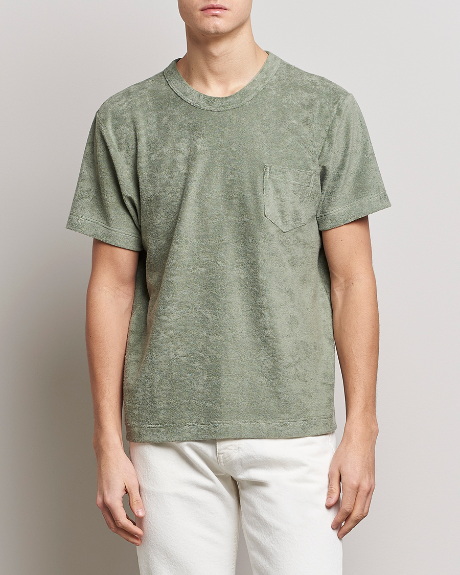 Herren |  | Howlin' | Fons Cotton Blend Terry Pocket Tee Agave
