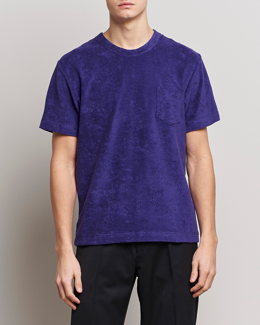 Herren |  | Howlin' | Fons Cotton Blend Terry Pocket Tee Purple Eyes