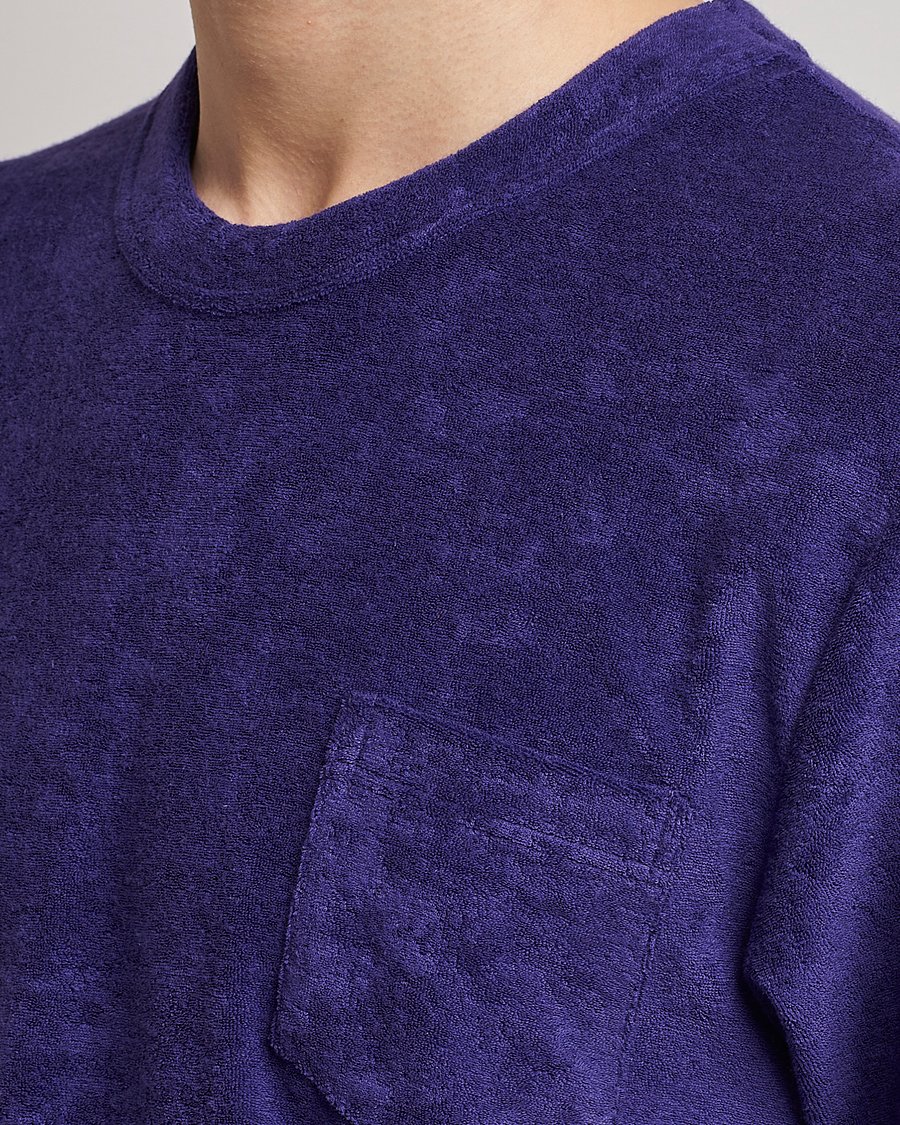 Herren | T-Shirts | Howlin' | Fons Cotton Blend Terry Pocket Tee Purple Eyes