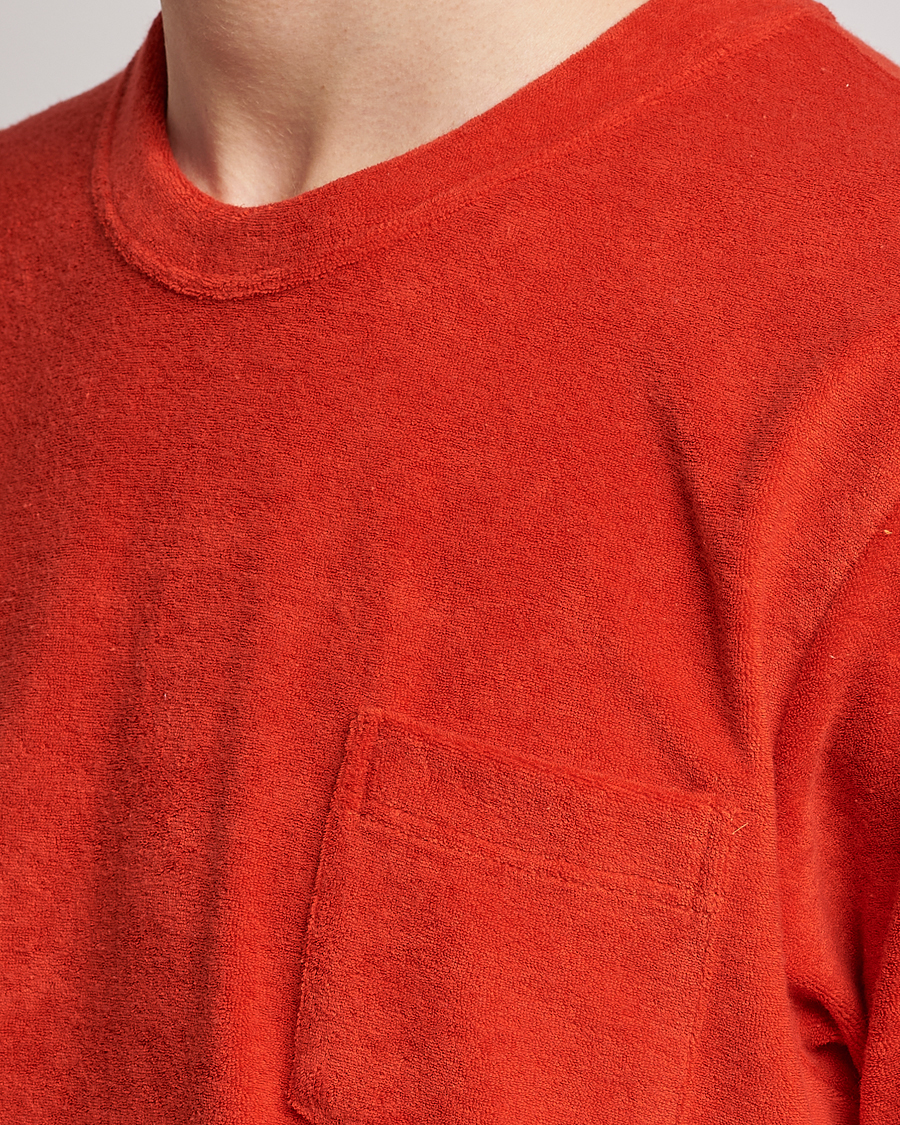 Herren | T-Shirts | Howlin' | Fons Cotton Blend Terry Pocket Tee Red Sky
