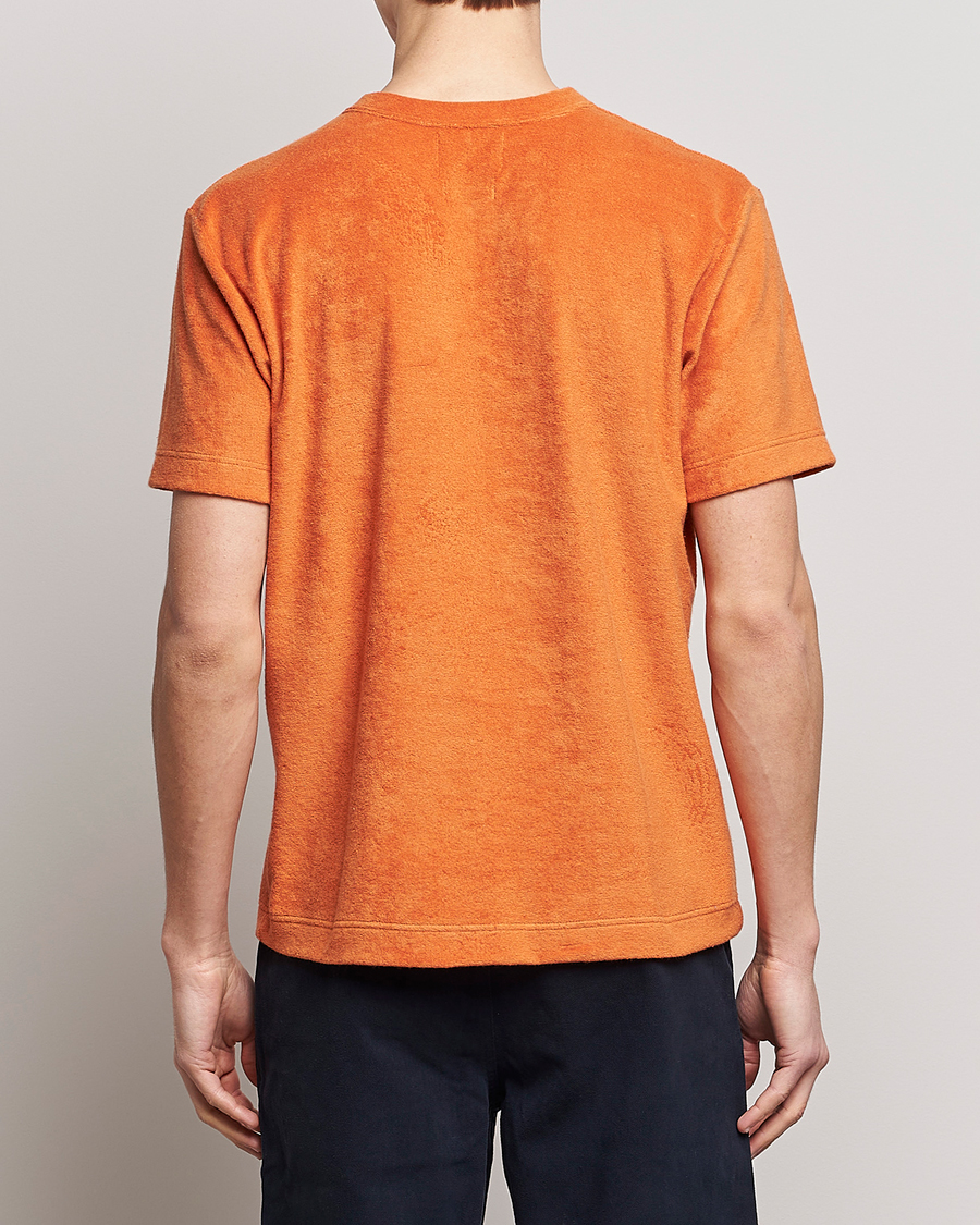Herren | T-Shirts | Howlin' | Fons Cotton Blend Terry Pocket Tee Tangerine Dream