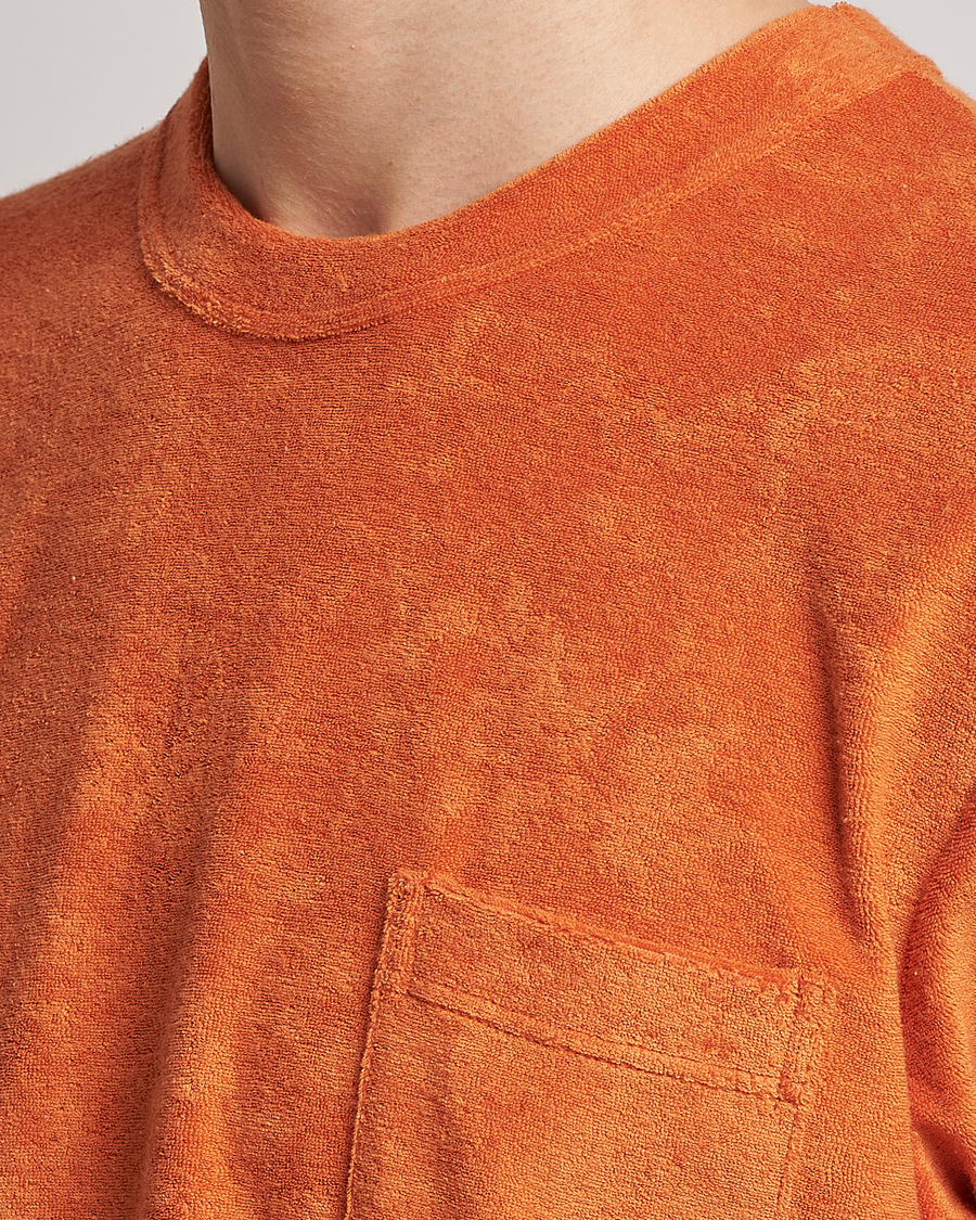 Herren | T-Shirts | Howlin' | Fons Cotton Blend Terry Pocket Tee Tangerine Dream