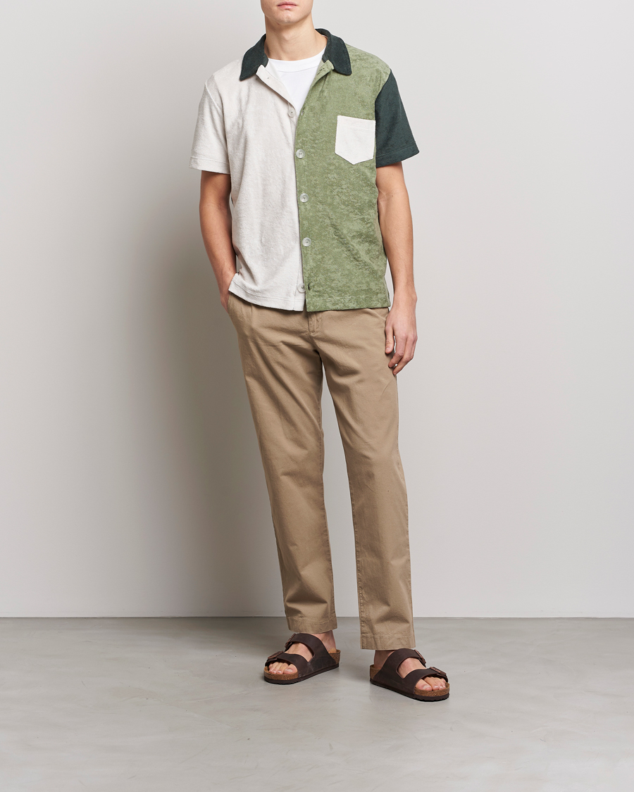 Herren | Hemden | Howlin' | Short Sleeve Color Block Terry Shirt Agave
