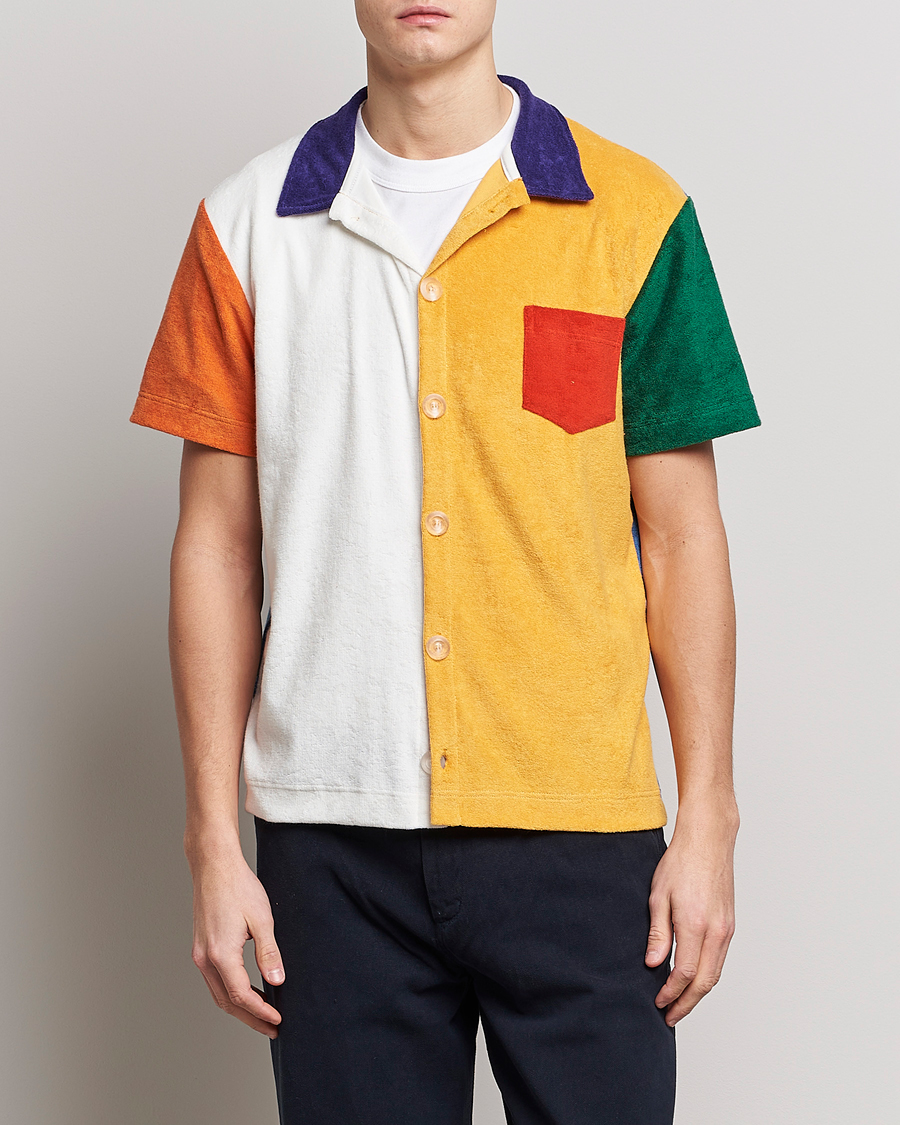 Herren | Terry | Howlin' | Short Sleeve Color Block Terry Shirt Butter In The Sun