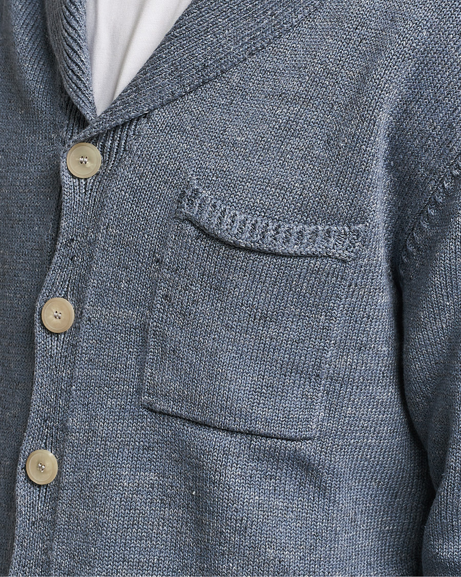 Herren | Pullover | Inis Meáin | Washed Linen Pub Jacket Stone