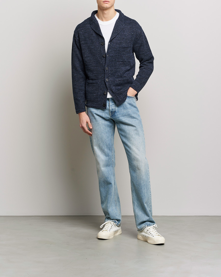 Herren | Pullover | Inis Meáin | Washed Linen Pub Jacket Seal