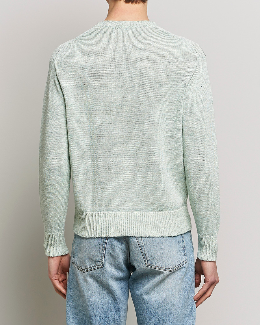 Herren | Pullover | Inis Meáin | Donegal Washed Linen Crew Neck Mint