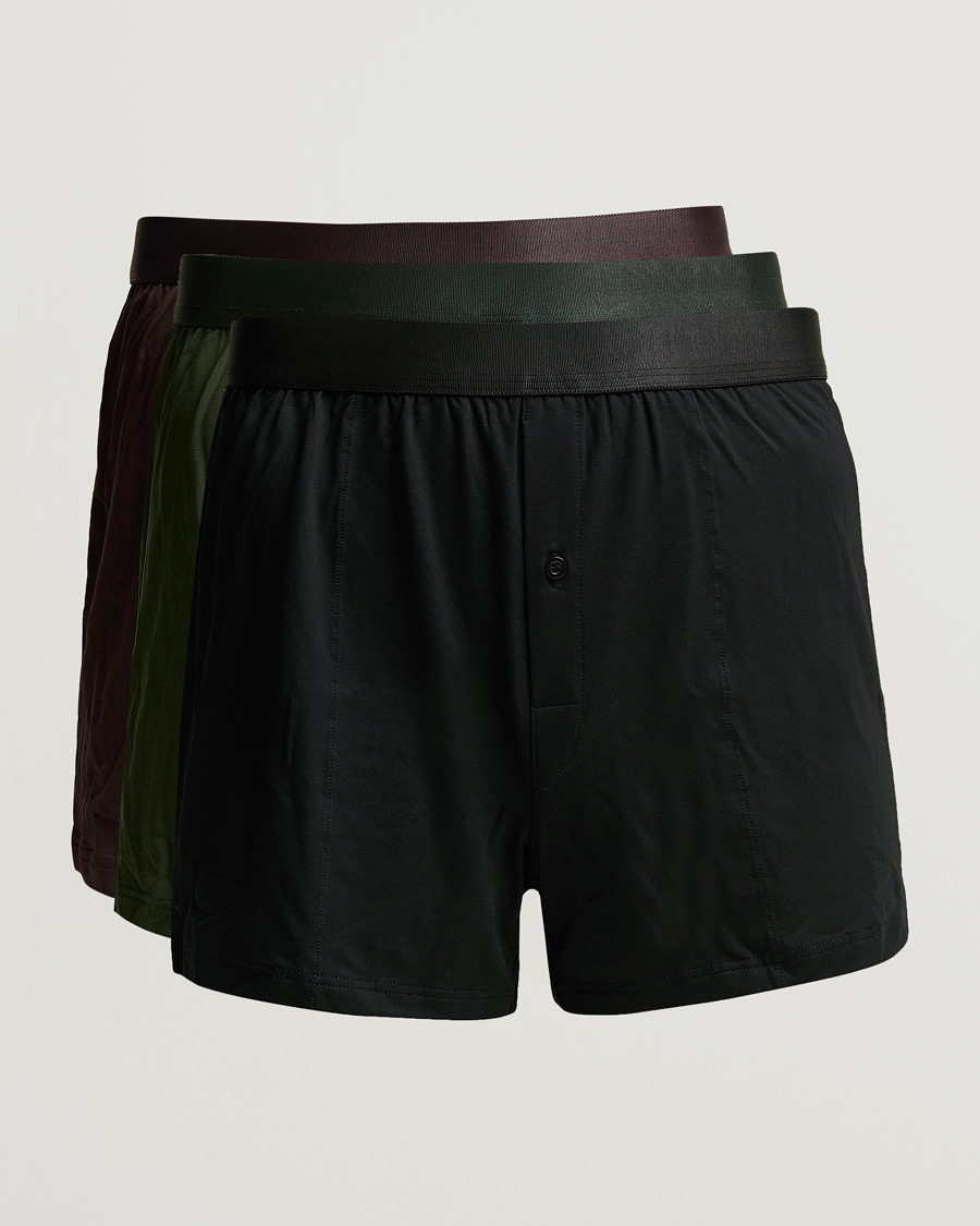 Herren | Unterwäsche | CDLP | 3-Pack Boxer Shorts Black/Army/Brown