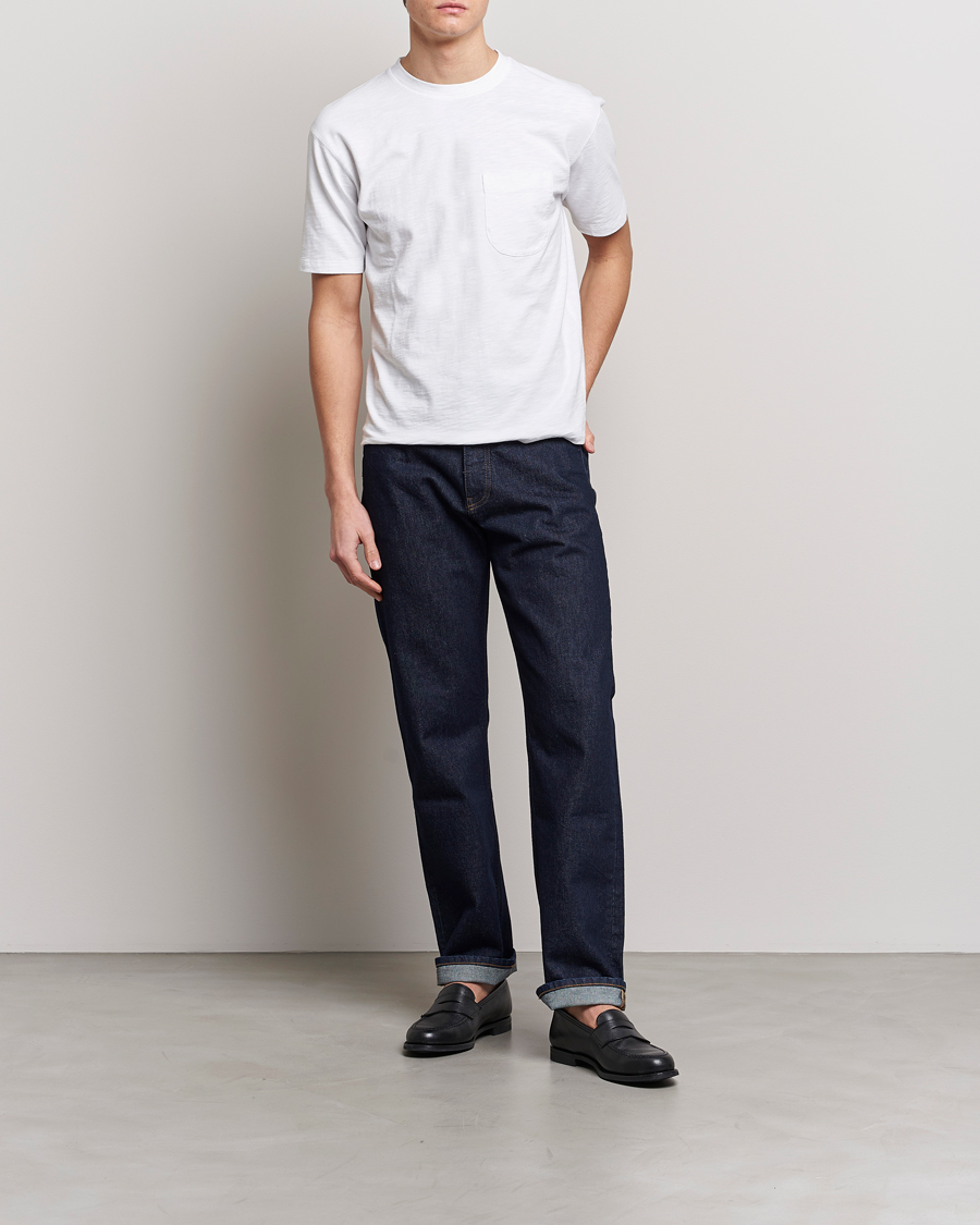 Herren | T-Shirts | Drake's | Cotton Pocket T-Shirt White