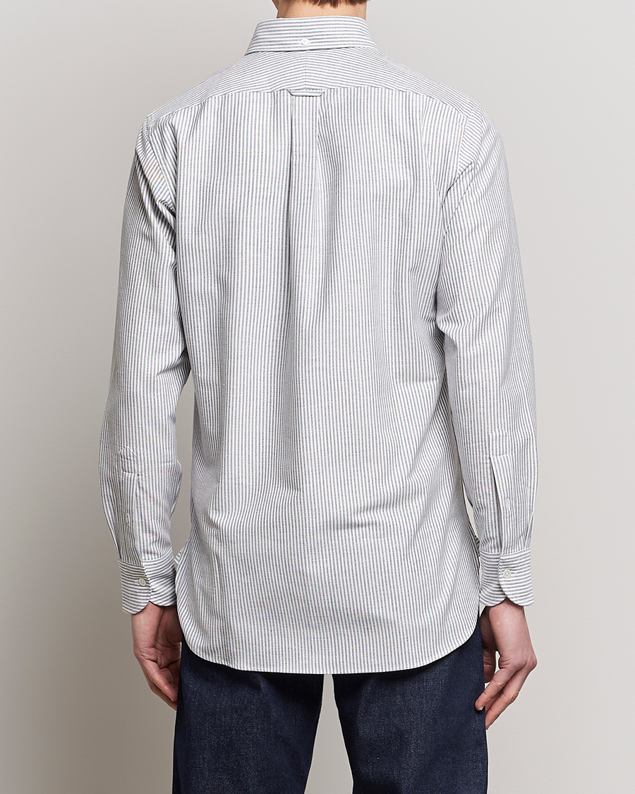 Herren | Hemden | Drake's | Striped Button Down Oxford Shirt Black