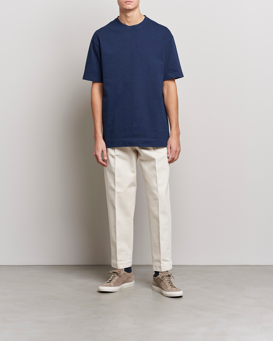 Herren | T-Shirts | Massimo Alba | Nevis Short Sleeve T-Shirt Navy