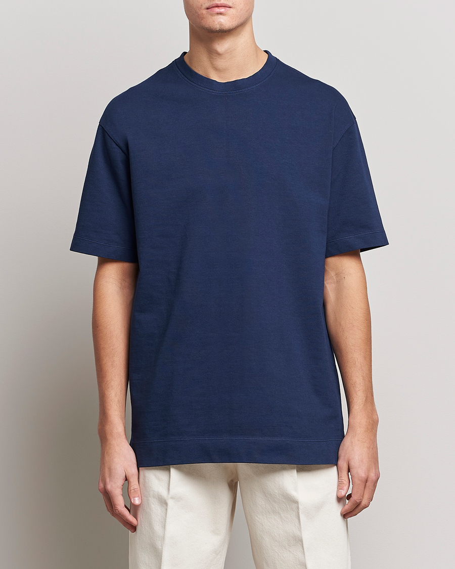 Herren | T-Shirts | Massimo Alba | Nevis Short Sleeve T-Shirt Navy