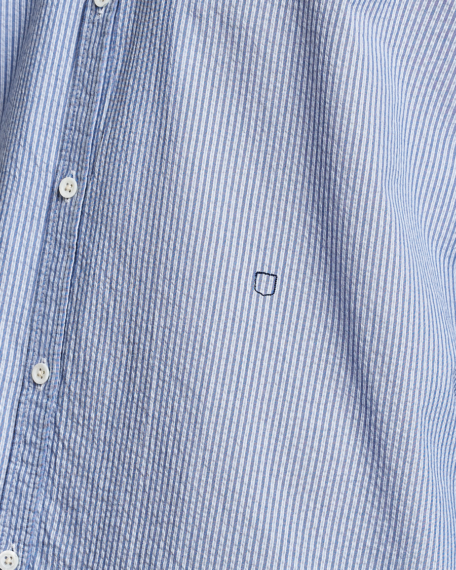Herren | Hemden | Massimo Alba | Canary Striped Seersucker Shirt Blue