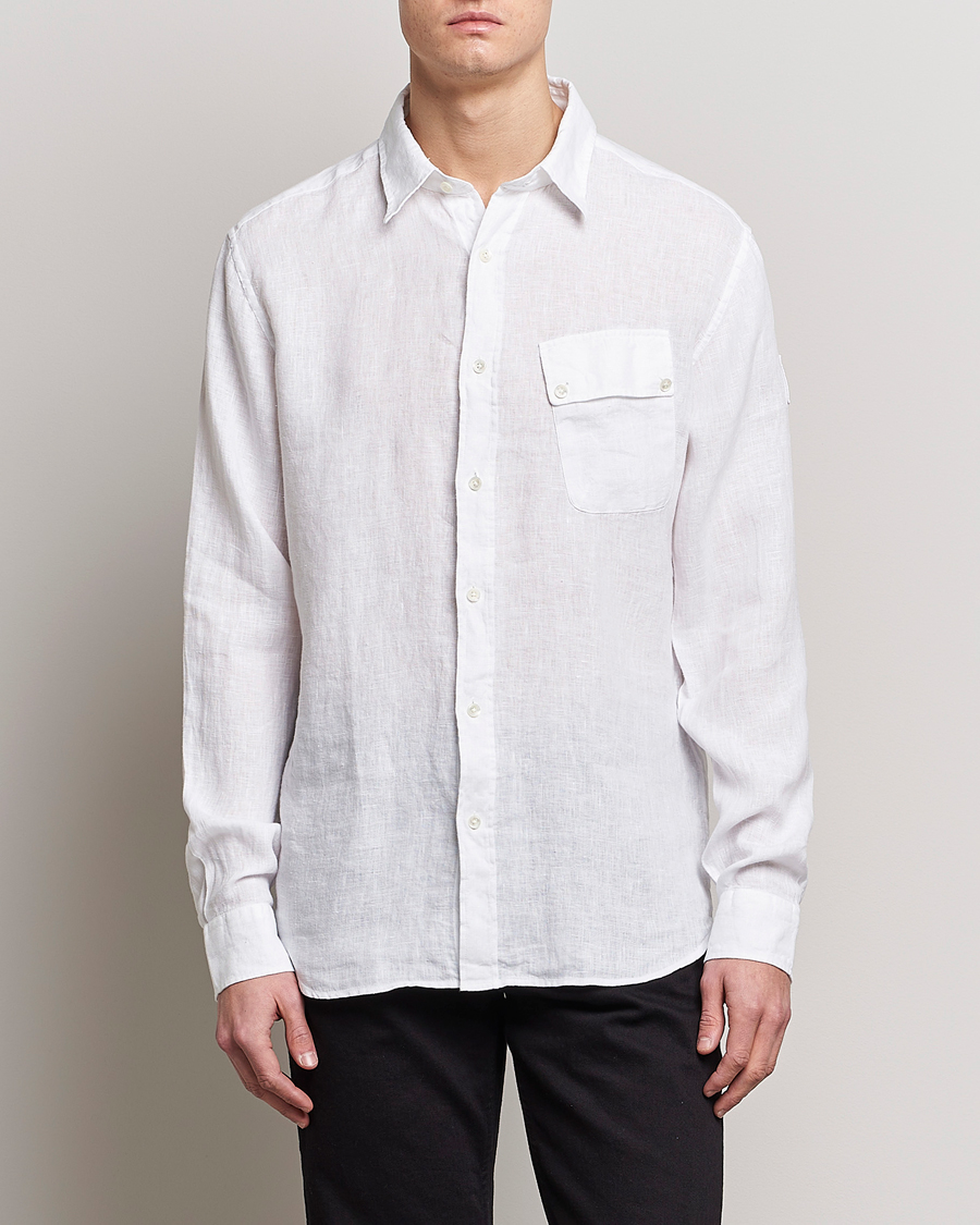 Herren | Leinenhemden | Belstaff | Pitch Linen Pocket Shirt White