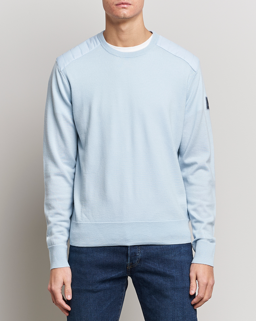 Herren | Rundausschnitt | Belstaff | Kerrigan Crew Neck Merino Sweatshirt Sky Blue
